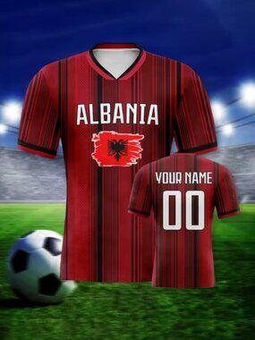 Albania Football Jersey for Women Men Personalized Soccer Shirt